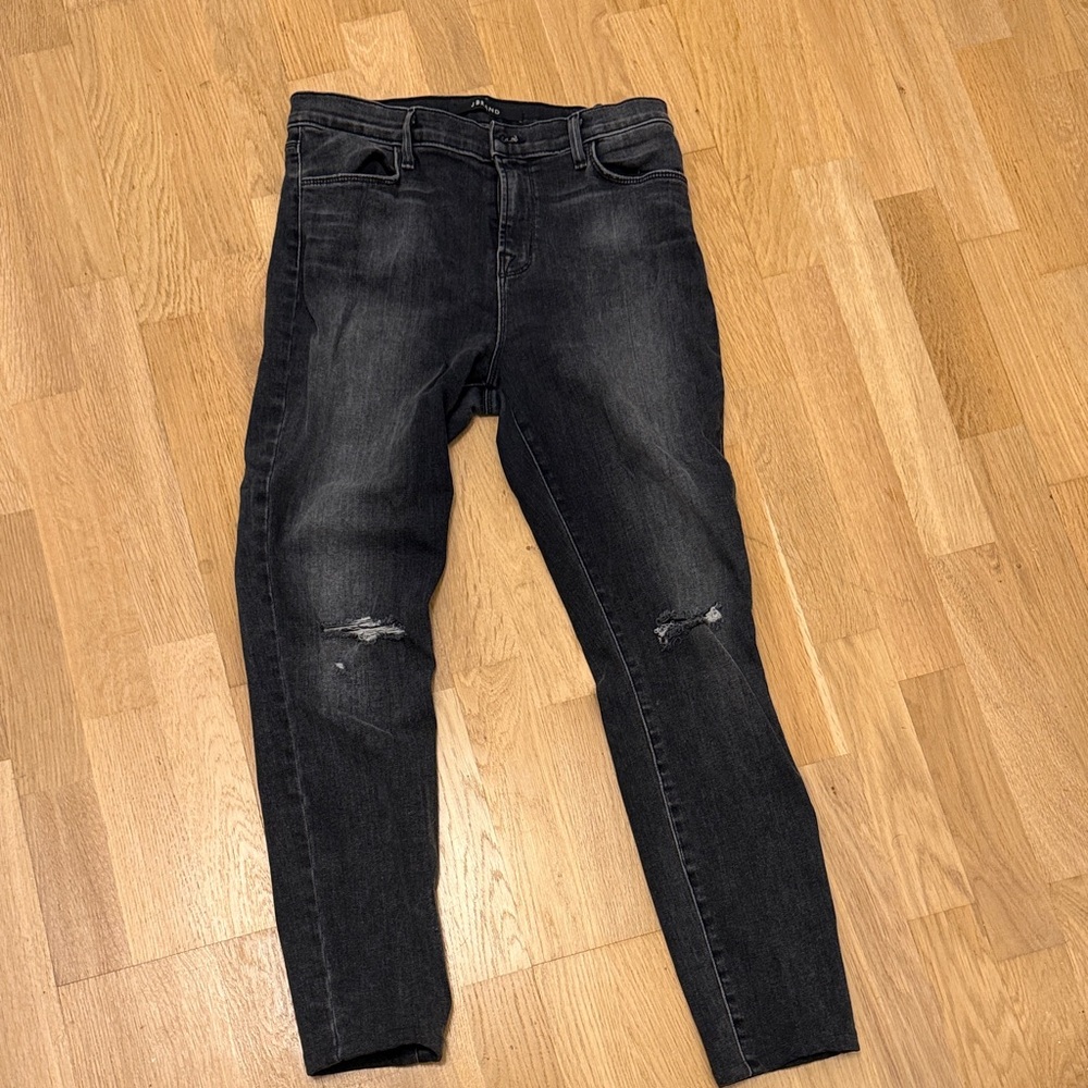 J Brand Black Distressed Skinny Jeans
